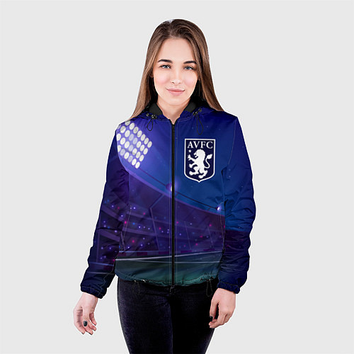 Женская куртка Aston Villa ночное поле / 3D-Черный – фото 4