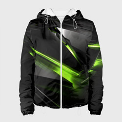 Женская куртка Зеленая абстрактная конструкция в стиле nvidia