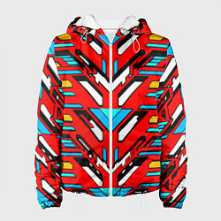 Женская куртка Красно-синяя техно броня