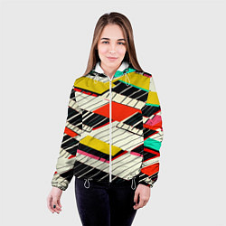 Куртка с капюшоном женская Пианинка, цвет: 3D-белый — фото 2