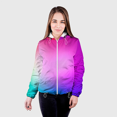 Женская куртка Colorful gradient / 3D-Белый – фото 4