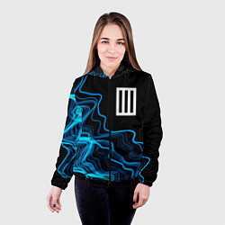 Куртка с капюшоном женская Paramore sound wave, цвет: 3D-черный — фото 2