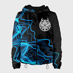 Куртка с капюшоном женская Disturbed sound wave, цвет: 3D-черный