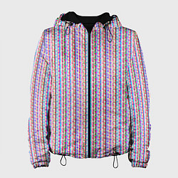 Женская куртка Искажённые цветные полосы