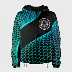 Куртка с капюшоном женская Leicester City football net, цвет: 3D-черный