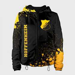 Куртка с капюшоном женская Hoffenheim - gold gradient вертикально, цвет: 3D-черный