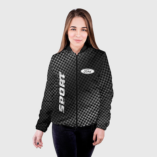 Женская куртка Ford sport carbon / 3D-Черный – фото 4