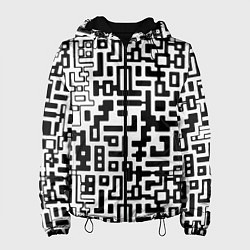 Женская куртка Чёрно-белая глитч инфекция