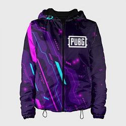 Куртка с капюшоном женская PUBG neon gaming, цвет: 3D-черный