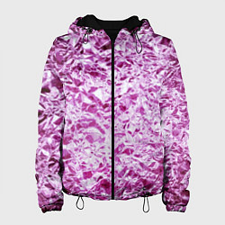 Женская куртка Сверкающая розовая фактура фольги