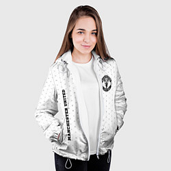 Куртка с капюшоном женская Manchester United sport на светлом фоне вертикальн, цвет: 3D-белый — фото 2