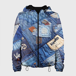 Куртка с капюшоном женская Vanguard jeans patchwork - ai art, цвет: 3D-черный