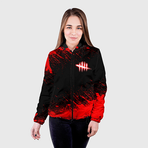 Женская куртка Dead by daylight огненный / 3D-Черный – фото 4
