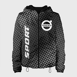 Куртка с капюшоном женская Volvo sport carbon, цвет: 3D-черный
