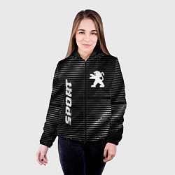 Куртка с капюшоном женская Peugeot sport metal, цвет: 3D-черный — фото 2