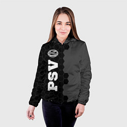 Куртка с капюшоном женская PSV sport на темном фоне по-вертикали, цвет: 3D-черный — фото 2