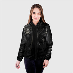 Куртка с капюшоном женская Косуха терминатора чёрная, цвет: 3D-черный — фото 2