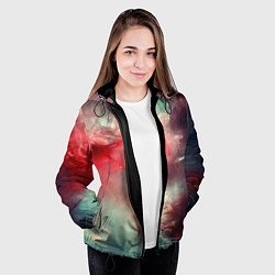 Куртка с капюшоном женская Космическая аномалия, цвет: 3D-черный — фото 2
