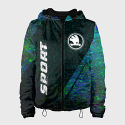 Женская куртка Skoda sport glitch blue