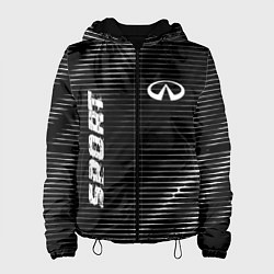 Куртка с капюшоном женская Infiniti sport metal, цвет: 3D-черный