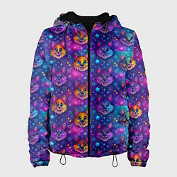 Куртка с капюшоном женская Furry anime face, цвет: 3D-черный