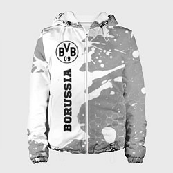Куртка с капюшоном женская Borussia sport на светлом фоне по-вертикали, цвет: 3D-белый