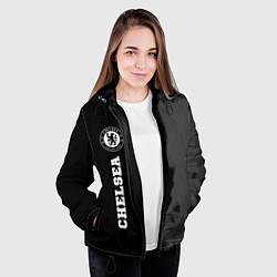 Куртка с капюшоном женская Chelsea sport на темном фоне по-вертикали, цвет: 3D-черный — фото 2