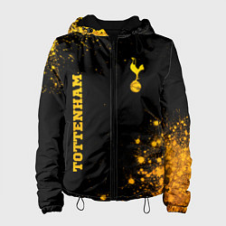 Куртка с капюшоном женская Tottenham - gold gradient вертикально, цвет: 3D-черный