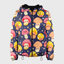 Женская куртка Веселые грибочки паттерн