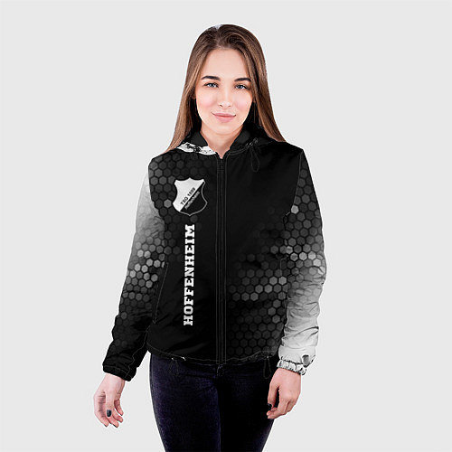 Женская куртка Hoffenheim sport на темном фоне по-вертикали / 3D-Черный – фото 4