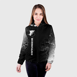 Куртка с капюшоном женская Hoffenheim sport на темном фоне по-вертикали, цвет: 3D-черный — фото 2