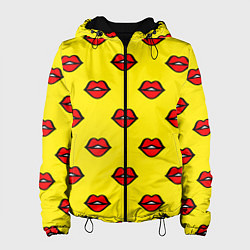 Женская куртка Яркий паттерн с губами