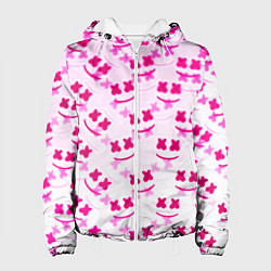 Куртка с капюшоном женская Marshmello pink colors, цвет: 3D-белый