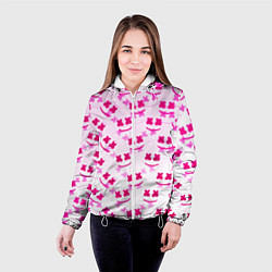 Куртка с капюшоном женская Marshmello pink colors, цвет: 3D-белый — фото 2