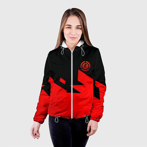 Женская куртка CSGO стильная геометрия красный / 3D-Белый – фото 4