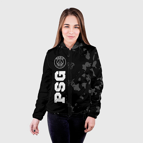 Женская куртка PSG sport на темном фоне по-вертикали / 3D-Черный – фото 4