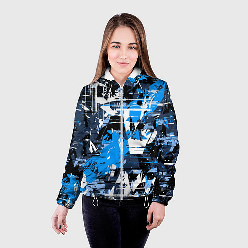 Женская куртка Extreme glitch / 3D-Белый – фото 4