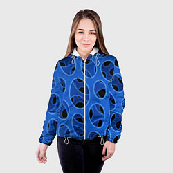 Куртка с капюшоном женская Синяя мембрана с перфорацией, цвет: 3D-белый — фото 2