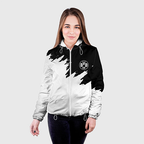 Женская куртка Borussia краски белые / 3D-Белый – фото 4