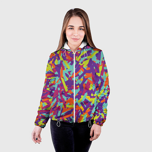 Женская куртка Конфитти / 3D-Белый – фото 4