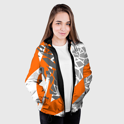 Женская куртка Racing texture / 3D-Черный – фото 3