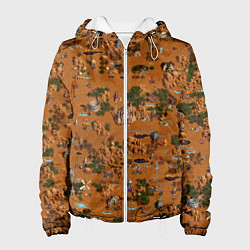 Куртка с капюшоном женская Герои 3 Карта Фабрики, цвет: 3D-белый