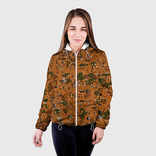 Женская куртка Герои 3 Карта Фабрики / 3D-Белый – фото 4