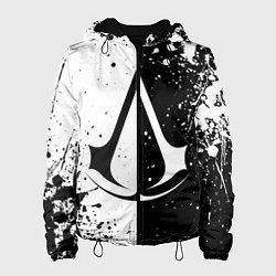 Куртка с капюшоном женская Assasins Creed - black and white, цвет: 3D-черный