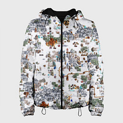 Куртка с капюшоном женская Герои 3 Карта Башни, цвет: 3D-черный