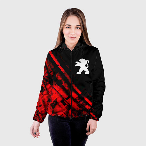 Женская куртка Peugeot sport grunge / 3D-Черный – фото 4
