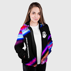 Куртка с капюшоном женская Tomodachi Game speed anime lights, цвет: 3D-черный — фото 2