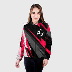 Куртка с капюшоном женская JoJo Bizarre Adventure electro lines, цвет: 3D-черный — фото 2