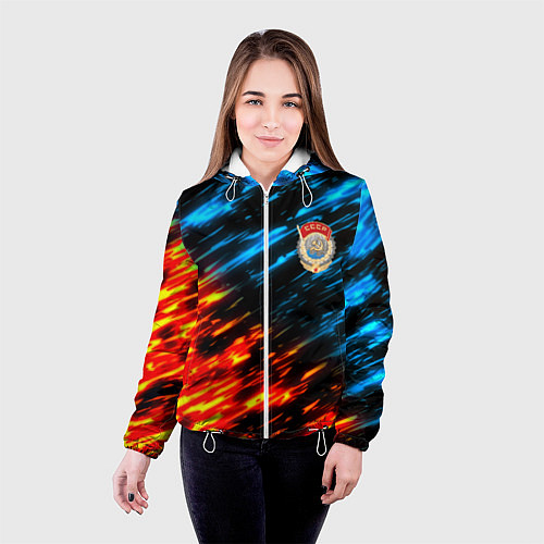 Женская куртка СССР битва стихий / 3D-Белый – фото 4