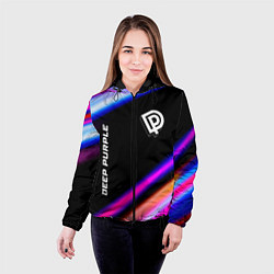 Куртка с капюшоном женская Deep Purple neon rock lights, цвет: 3D-черный — фото 2